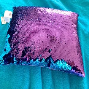 Girls sequined throw pillow